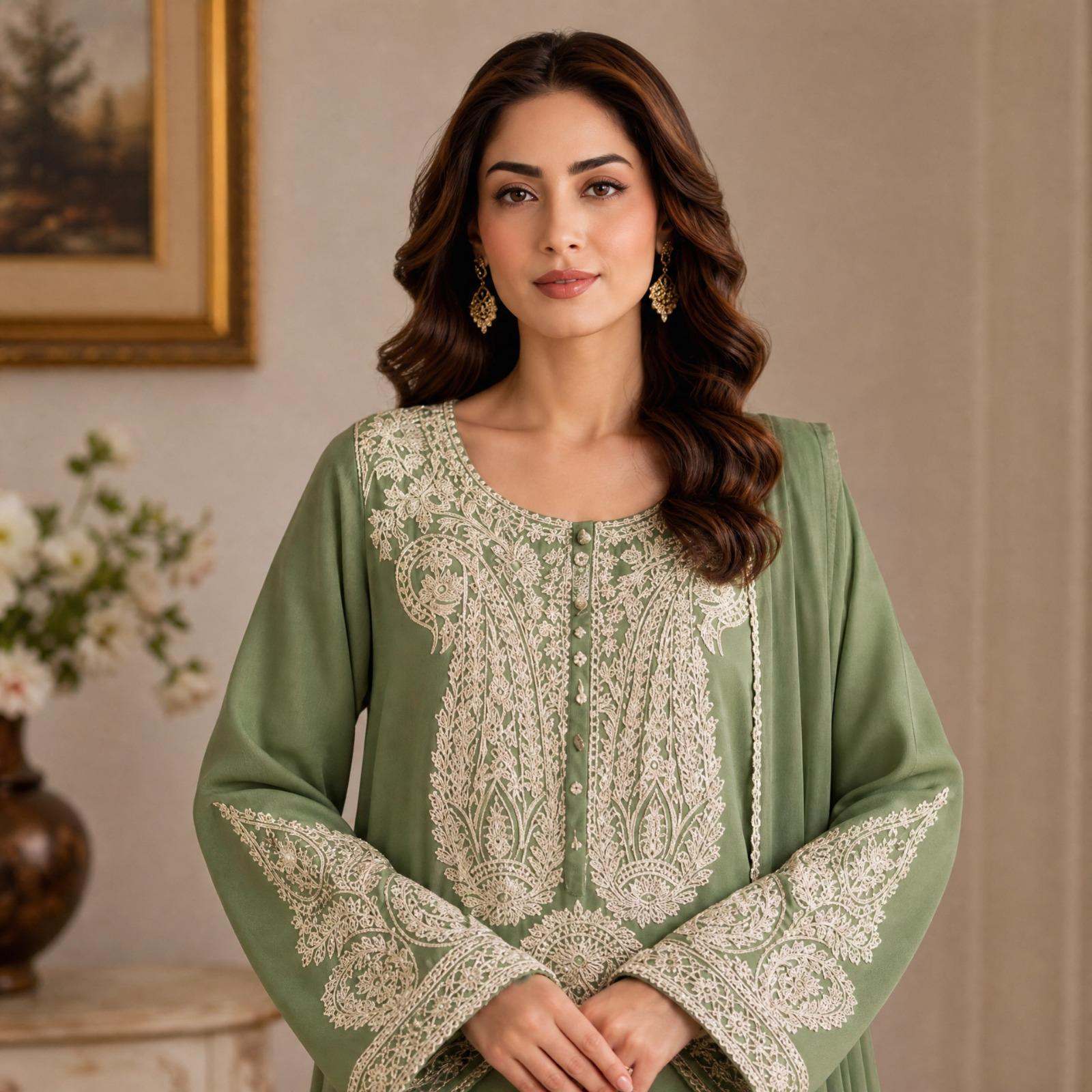Sage Green 3-piece traditional suit